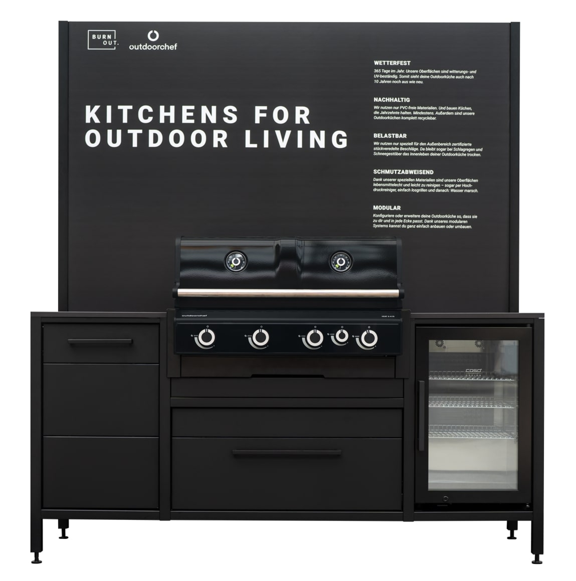 Burnout BBQ Block Schwarz